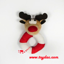 Hochet de cerfs de Noël en peluche